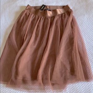NWT Express A-Line Skirt with Tulle Overlay